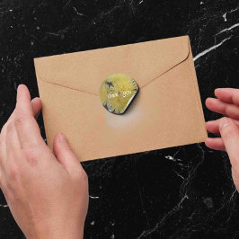 Gelbe Dahlien - Vielen Dank Runder Aufkleber