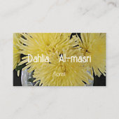 Gelbe Dahlien Visitenkarte (Vorderseite)