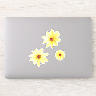 Gelbe Dahlische Blume Aufkleber