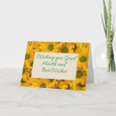 Gelbe Daisien werden gut Karte (Vorderseite)
