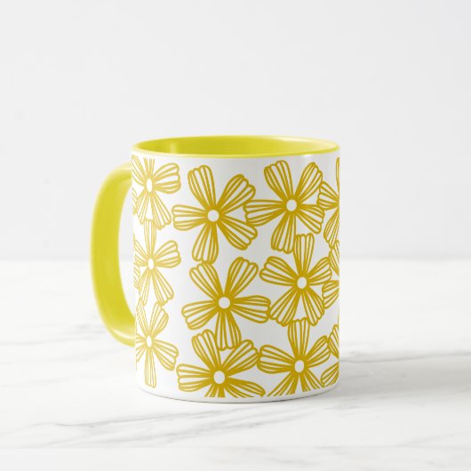 GELBE DAISIES TASSE (Vorderseite Links)