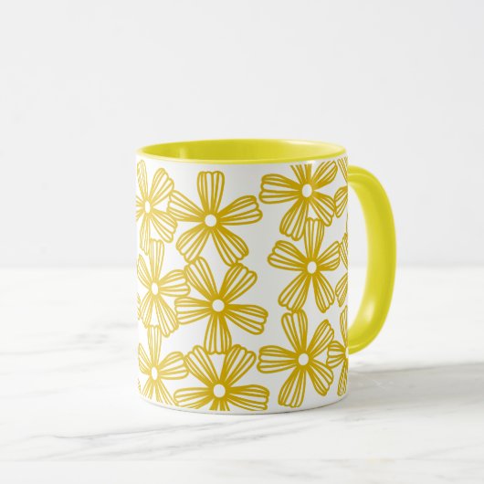 GELBE DAISIES TASSE (VorderseiteRechts)