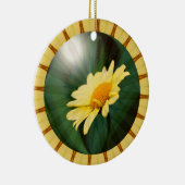 Gelbe Daisy Abstrakte Kunst Keramikornament (Rechts)