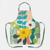 Gelbe Daisy Abstrakte moderne Farbblöcke Schürze (Vorderseite)