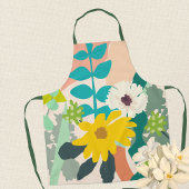 Gelbe Daisy Abstrakte moderne Farbblöcke Schürze