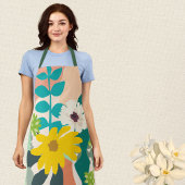 Gelbe Daisy Abstrakte moderne Farbblöcke Schürze