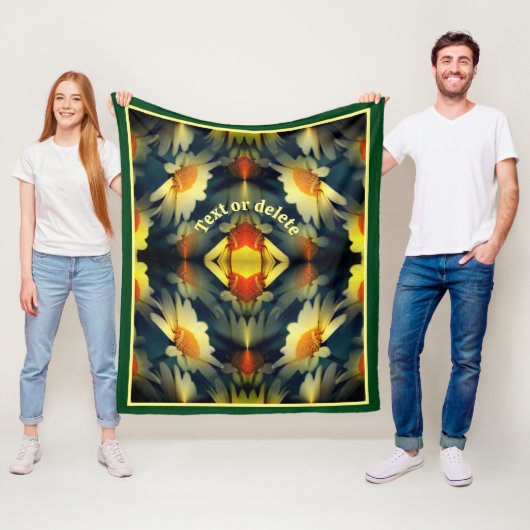 Gelbe Daisy-Blume Abstrakt Personalisiert Fleecedecke (Beispiel)