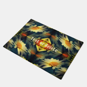 Gelbe Daisy-Blume Abstrakt Personalisiert Fußmatte