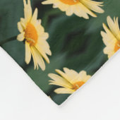 Gelbe Daisy-Blume Abstraktes Muster Fleecedecke (Ecke)