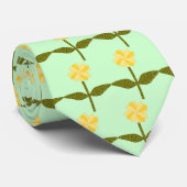 Gelbe Daisy-Blume Blumenkohl-Krawatte Krawatte (Gerollt)