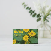 Gelbe Daisy-Blume Blumennatur Fotografie Visitenkarte (Stehend Vorderseite)