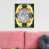 Gelbe Daisy-Blume Erstellen Sie Ihr eigenes Foto Leinwanddruck (Insitu (Wohnzimmer))