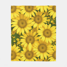 Gelbe Daisy-Blume Fleecedecke