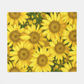 Gelbe Daisy-Blume Fleecedecke (Vorderseite (Horizontal))