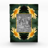 Gelbe Daisy-Blume Fotoblock (Vorderseite)