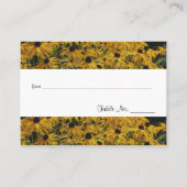 Gelbe Daisy-Blume Hochzeitstisch Platzkarte (Vorderseite)