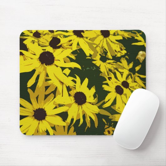 Gelbe Daisy-Blume Mousepad (Mit Mouse)