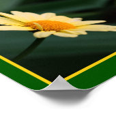 Gelbe Daisy-Blume Nah Abstrakt Poster (Ecke)