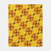 Gelbe Daisy-Blume-Petalen und Mittelmuster Fleecedecke (Vorderseite)