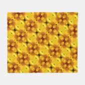Gelbe Daisy-Blume-Petalen und Mittelmuster Fleecedecke (Vorderseite (Horizontal))