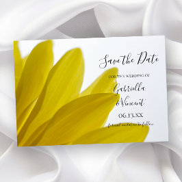 Gelbe Daisy-Blume-Petals Hochzeit Sichern Sie das  Save The Date