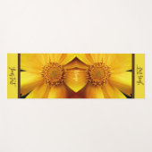Gelbe Daisy Blume Petals und Mitte Personalisiert Yogamatte (Vorderseite (Horizontal))