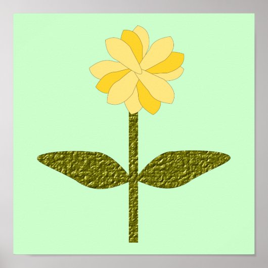 Gelbe Daisy-Blume Poster (Vorne)