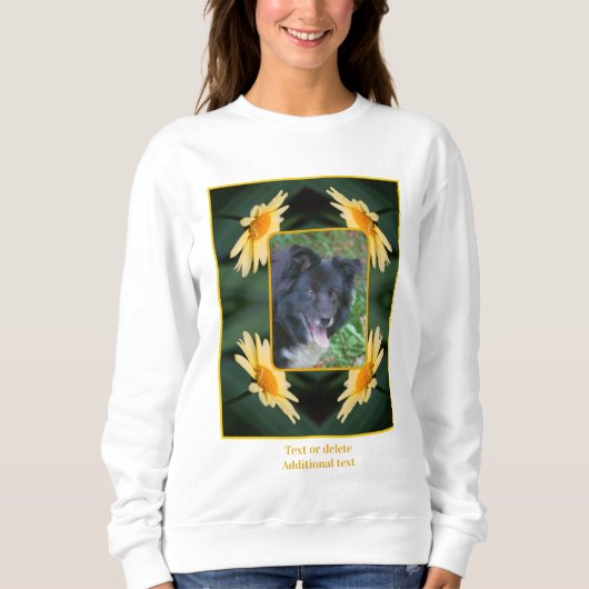 Gelbe Daisy-Blume-Rahmen erstellen Sie Ihr eigenes Sweatshirt (Vorderseite)