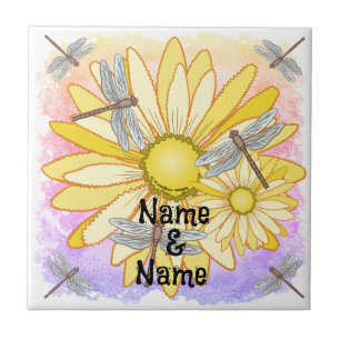 Gelbe Daisy Fliese