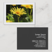 Gelbe Daisy (grenzt) Visitenkarte (Vorne/Hinten)
