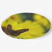 Gelbe Daisy-Helenium-Papierplatte Pappteller (Schrägansicht)