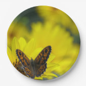 Gelbe Daisy-Helenium-Papierplatte Pappteller (Vorderseite)