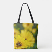 Gelbe Daisy Helenium über die gesamte Drucktasche Tasche (Rückseite)