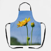 Gelbe Daisy Helenium über Print-Schürze Schürze (Vorderseite)