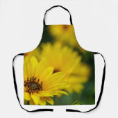 Gelbe Daisy Heleniums über Print-Schürze Schürze (Vorderseite)