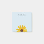 Gelbe Daisy-Monogramm-Blume Post-it Klebezettel (Vorderseite)