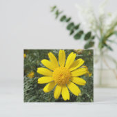 Gelbe Daisy-Postkarte, anpassen Postkarte (Stehend Vorderseite)