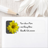 Gelbe Daisy-schwarze und weiße Polka-Punkte (Insitu)