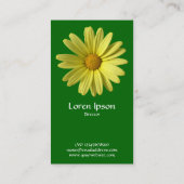 Gelbe Daisy - Tief grün Visitenkarte (Rückseite)