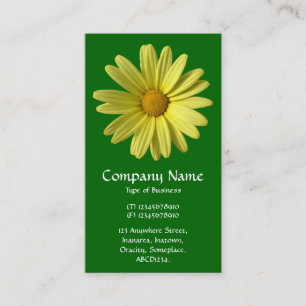 Gelbe Daisy - Tief grün Visitenkarte