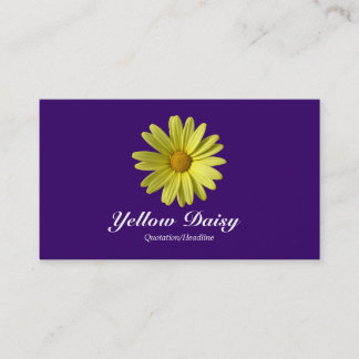 Gelbe Daisy - Tief Lila Visitenkarte