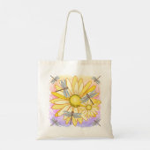 Gelbe Daisy Tragetasche (Rückseite)