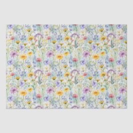 Gelbe Daisy-Wildblume Blumenmuster Seidenpapier