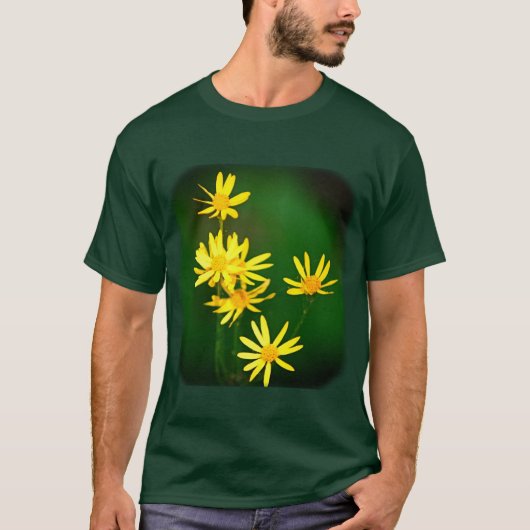 Gelbe Daisy-Wildblumen Blumennatur T-Shirt (Vorderseite)