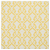 Gelbe Damaske Vintages elegantes Muster Stoff (Muster)