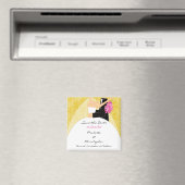 Gelbe Damaskenbrille und -groom speichern das Datu Magnet (In Situ (Geschirrspüler))