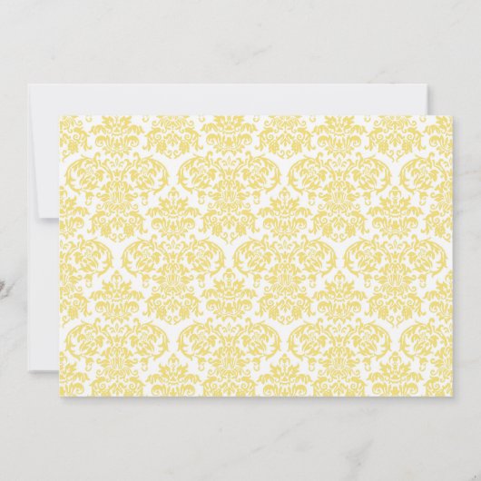 Gelbe Damaskus-Taufe Einladung (Rückseite)