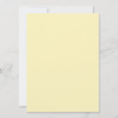 Gelbe Damast Einladungen für Hochzeiten Monogramm  (Rückseite)