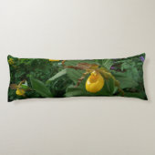 Gelbe Dame-Blume in Blüte Seitenschläferkissen (Rückseite)