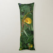 Gelbe Dame-Blume in Blüte Seitenschläferkissen (Rückseite (Vertikal))